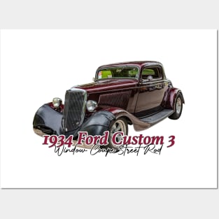 1934 Ford Custom 3 Window Coupe Street Rod Posters and Art